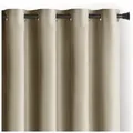 AmeliaHome Gardine Gardine Ösen Vorhang mit Raffhalter Samt Ösenvorhang Verdunkelnd (1 St), Ösen, Samt, inkl. Raffhalter beige 140 cm x 270 cm