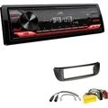 JVC KD-X182DB 1-DIN Media Autoradio AUX-In USB DAB+ mit Einbauset für Nissan Almera Tino 2000-2003