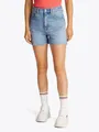Tommy Jeans Shorts MOM SHORT BI0112 mit Logo-Badge, in blauer Waschung