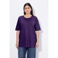 Ulla Popken T-Shirt T-Shirt Rundhalsausschnitt Relaxed Halbarm blau 42/44
