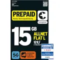 congstar Prepaid ALLNET L SIM-Karte ohne Vertrag I Vielsurfer Prepaid-Paket in D-Netz-Qualität I 6 GB LTE mit 25 Mbit/s + 15€ Startguthaben I Telefonie & SMS Flat in alle dt. Netze I EU-Roaming inkl.