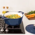 Navaris Gusseisen Topf - Gusseisen Bräter - Kochtopf 3,5l - Ø 24cm Schmortopf mit Deckel - Brotbacktopf - Brattopf - Für alle Speisen und Kochflächen