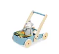 Pinolino® Lauflernwagen Fiete Lauflernhilfe mit Bremssystem - Lauflernhilfe aus Holz in Blau, (1-tlg), Laufenlernen durch einstellbare Bremse, Fördert Motorik