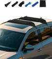 VEVOR Aufblasbarer weicher Dachgepäckträger-Pads, 95 cm Universal-Autodachgepäckträgerpolster, 40 kg belastbarer Kajakträger mit 2 Zurrgurten & Seilen & Handluftpumpe für Kanus Surfbretter SUPs