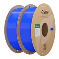 eSUN PLA Filament 1.75mm, PLA Basic 3D Drucker Filament Maßgenauigkeit +/- 0.03mm, 1KG pro Spule, 2 Spulen 3D Druck 3D Filament, Blau-2KG