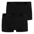 HOM Herren Boxershorts Shorts Boxer Briefs HO1 Boxerlines 400405 2er Pack, Farbe:Schwarz, Wäschegröße:2XL, Artikel:-V001 schwarz/schwarz