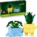 LEGO Botanicals Fröhliche Pflanzen - Spielzeug für Kinder mit 2 künstlichen Pflanzen, 2 bunten Blumentöpfen & austauschbaren Cartoon-Gesichtern – Geschenk für Mädchen und Teenager ab 9 Jahren – 10349