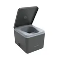 TRELINO Evo Anthrazit S (39 x 33 x 29,6 cm), Trockentrenntoilette, mobile Campingtoilette ohne Chemie, Trenntoilette für Wohnmobil, Van, Camper, Camping, Garten
