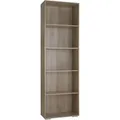 Tectake Bücherregal Lexi Mdf Mit 5 Fächern  60 x 30 x 190 cm Holz Hell  Eiche Sonoma