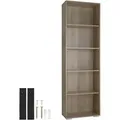 tectake Bücherregal, Eiche Artisan, Holz, Beton Optik, Rechteckig, 30x190x60 cm, Wohnzimmer, Regale, Bücherregale