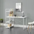 Schreibtisch Stavanger 120x60x122 cm Weiß [en.casa]