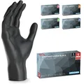 1000x ARNOMED Einweghandschuhe S, Latexhandschuhe Schwarz (10x100 Stk) Einweghandschuhe puderfrei, Handschuhe Latex Einweg, Putzhandschuhe Latex Handschuhe Einmal-/Einweg-Handschuhe XS, S, M, L & XL