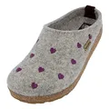 HAFLINGER Grizzly Cuoricini Filzpantoffel Herz Hausschuh Kork (Steingraumeliert 84), Gr 42