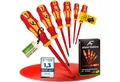 Afeld Elektro Schraubendreher VDE Elektriker 6er Set, (6 St), bis 1.000V, S2-Stahl, Ergonomisch, Magnetisch, 2-Komponenten-Griff