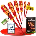 VDE Schraubendreher Set magnetisch  6teilig  3 Kreuz  3 Schlitz  isoliert bis...