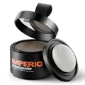 IMPERIO Ansatzpuder - Haar Concealer zur Haarverdichtung für Frauen und Männer, wasserfestes Haar Make-up zum Ansatz kaschieren - 4g (Mittelbraun) Pulver Natürlich