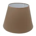Lampenschirm für Steh- Tischlampen E27/E14 Stoffschirm rund H22.5 cm (hellbraun)