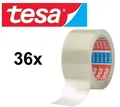 36x 64014 Tesa Packband Rolle Transparent 50mm x 66m leise Tesaband