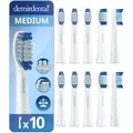10er demirdental Medium Aufsteckbürsten für Oral-B Pulsonic & Oral B Pulsonic Slim | Luxe | Clean