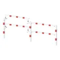 Schake Schutzgeländer Querholm Stahlrohr 60 x 40 mm inkl. Befestigungsschrauben M16x60, weiß / rot Länge: 2300 mm
