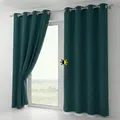 Verdunkelungsgardine mit Ösen, Blackout Ösenschal Blickdicht abdunkelnd, Größ...