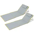 Stagecaptain BM-160 GY/YE Beachmatte "Layla" 2x Set