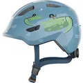 ABUS Kinderhelm Smiley 3.0 - Fahrradhelm mit tiefer Passform, kindergerechten Designs & Platz für einen Zopf - für Mädchen und Jungs - Hellblau ... - Hellblau