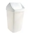 Bekaform Schwingdeckeleimer 50 Liter weiß Abfalleimer Kunststoff Mülleimer