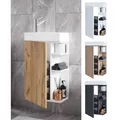 VCM 2-tlg Set Waschplatz für Gäste WC Gästebad Waschtisch Badezimmer Set - Lumia