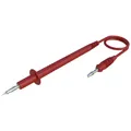 SKS Hirschmann PL 3 rot / red Messleitung 4 mm-Stecker Lamellenstecker 4 mm 1...