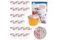 MamboCat Einmachglas 40er Set Sturzglas 230 ml To 82 Holz Herz rot Deckel incl. Rezeptheft, Glas