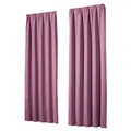 heimtexland Vorhang Blickdicht Thermovorhang Verdunklungsvorhänge 2er Set Kräuselband Deko Gardine Kälteschutz Sonnenschutz verdunklend Typ139 Mauve Altrosa HxB 145x135 cm