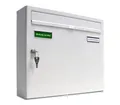 AL Briefkastensysteme Wandbriefkasten 1 Fach Basic Briefkasten A4 RAL Farbe 9016 Verkehrs Weiss wetterfest