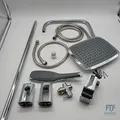 EISL Duschset EASY FRESH, Duschsystem ohne Armatur 2 in 1 mit großer Regendusche