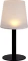 Solar LED Tischlampe in warmweiß - ca. Ø 15 cm x 31 cm - weiß / schwarz
