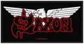 Saxon Logo & Eagle Unisex Patch schwarz/rot/weiß 100% Polyester Band-Merch, Bands