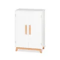 Puppenschrank Marit aus Holz mit 1 Einlegeboden, 1 Kleiderstange und 3 Kleide...
