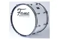 FAME Bass Drum,Marching Bass Drum 20"x12" Weiß 7-Lagen Lindenholz Kessel Inklusive Tragegurt Beater Schaumstoff-Dämpfringe Prägnanter Klang Ideal für Einsteiger in Marschierende Percussion, Marching, Bass Drums, Marching Bass Drum, 20"x12", Lindenholz Kessel, Marschierende