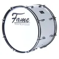 Marching Bass Drum 20x12 Weiß 7-Lagen Lindenholz Tragegurt Beater