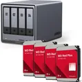 Ugreen NASync DXP4800 Plus+ Western Digital Festplatte 4 x (35261& 4x WD80EFPX)