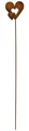Rost Gartenstecker doppeltes Herz 112 cm Edelrost Gartendeko Metall Rostdeko