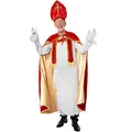 dressforfun 900840 St. Nikolaus Kostüm, heiliger Bischof Weihnachts Kostüm Set, inkl. Umhang, Kopfbedeckung und Handschuhe - diverse Größen - (M | Nr. 303454)