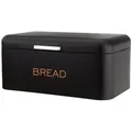 Cheffinger Brotkasten Brotkasten Brotbox Brotbehälter Metall Cheffinger schwarz CF-BB34 schwarz