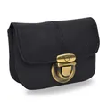 Gusti Bauchtasche Leder Damen Herren – Gürteltasche Schwarz für Reisen, Festival, Alltag – Vintage Hüfttasche mit Portemonnaie-Fach und zeitlosem Design