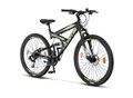 Licorne Bike Strong 2D Premium Mountainbike in 26, 27,5 und 29 Zoll - Fahrrad für Jungen, Mädchen, Damen und Herren - Scheibenbremse vorne und hinten - Shimano 21 Gang-Schaltung - Farbe:Schwarz/Lime;Zoll:27.5