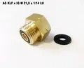 Zwischenstutzen Nr.4 Gasflaschenadapter Druckregler KLF x IG W 21,8 x 1/14 LH