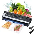 REVENTO® Aroma Vakuumierer - Vakuumiergerät 30cm lange & Stabile Schweißnaht inkl. Profi-Folienbeutel - Schwarz/Silber