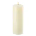 Uyuni Piffany Copenhagen Lighting Pillar LED Kerze 7,8 x 20 cm Echtwachs Ivory - 6 Stunden Timerfunktion - Keine Brandgefahr, Keine Rußbildung und kein Geruch