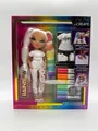 MGA Entertainment Rainbow High Color & Create Modellpuppe DIY Grüne Augen - Neu