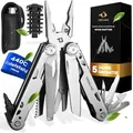 TREKLINE Multitool [440C Edelstahl] Outdoor Camping Survival Multitool Werkzeug Messer, Überlebensmesser, Taschenmesser, Multifunktionswerkzeug, Multi Tool, Multifunktionsmesser (Wood Raptor)